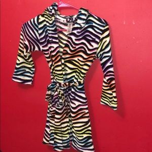 Joe Boxer Zebra Girls Robe Size XS